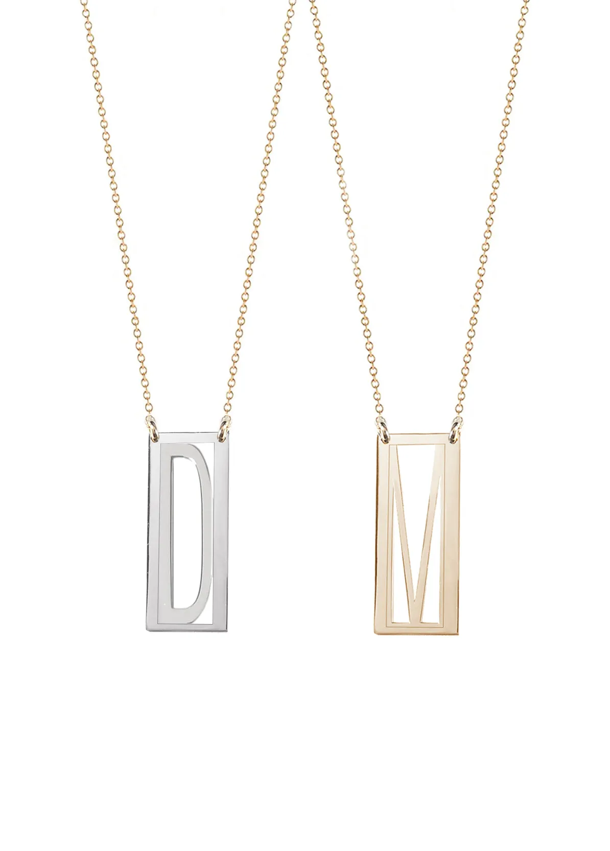Initial Frame Necklace