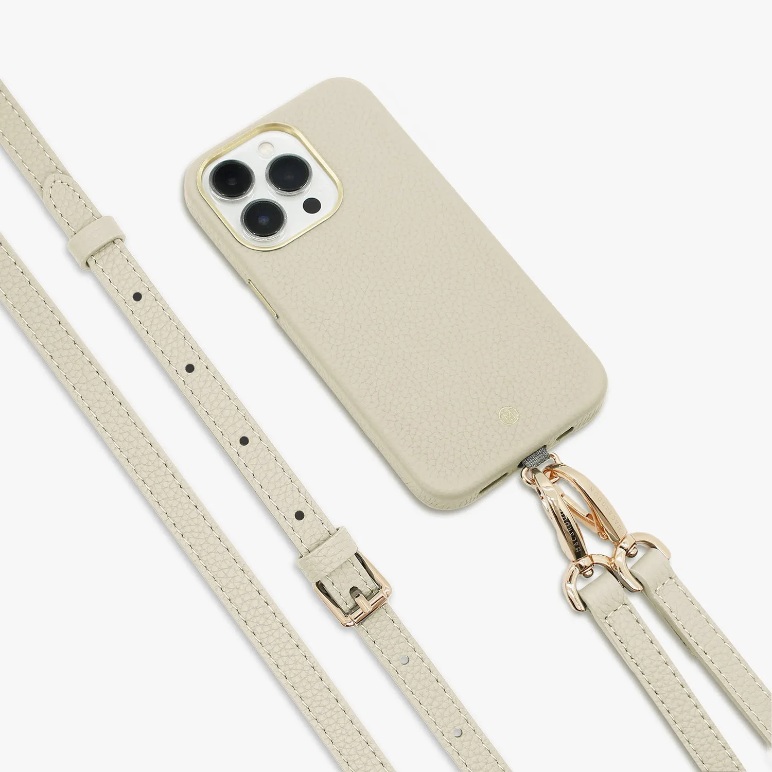 iPhone 16 Leather MagSafe Case with Crossbody Leather Strap