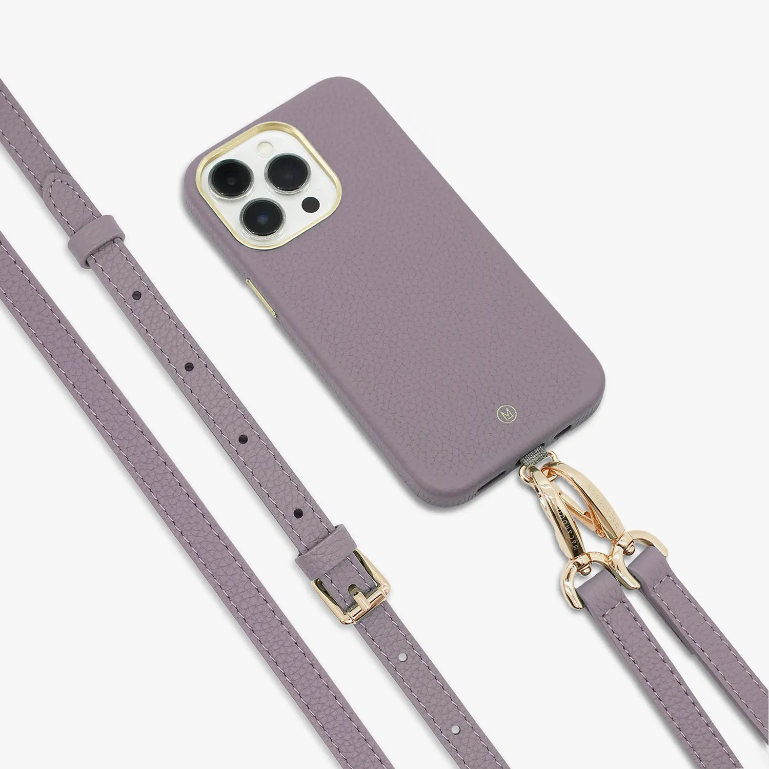 iPhone 16 Leather MagSafe Case with Crossbody Leather Strap