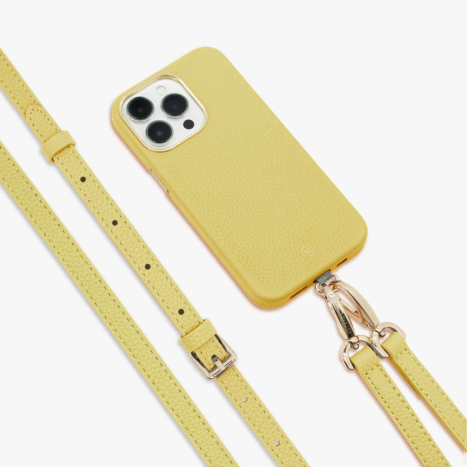 iPhone 16 Leather MagSafe Case with Crossbody Leather Strap