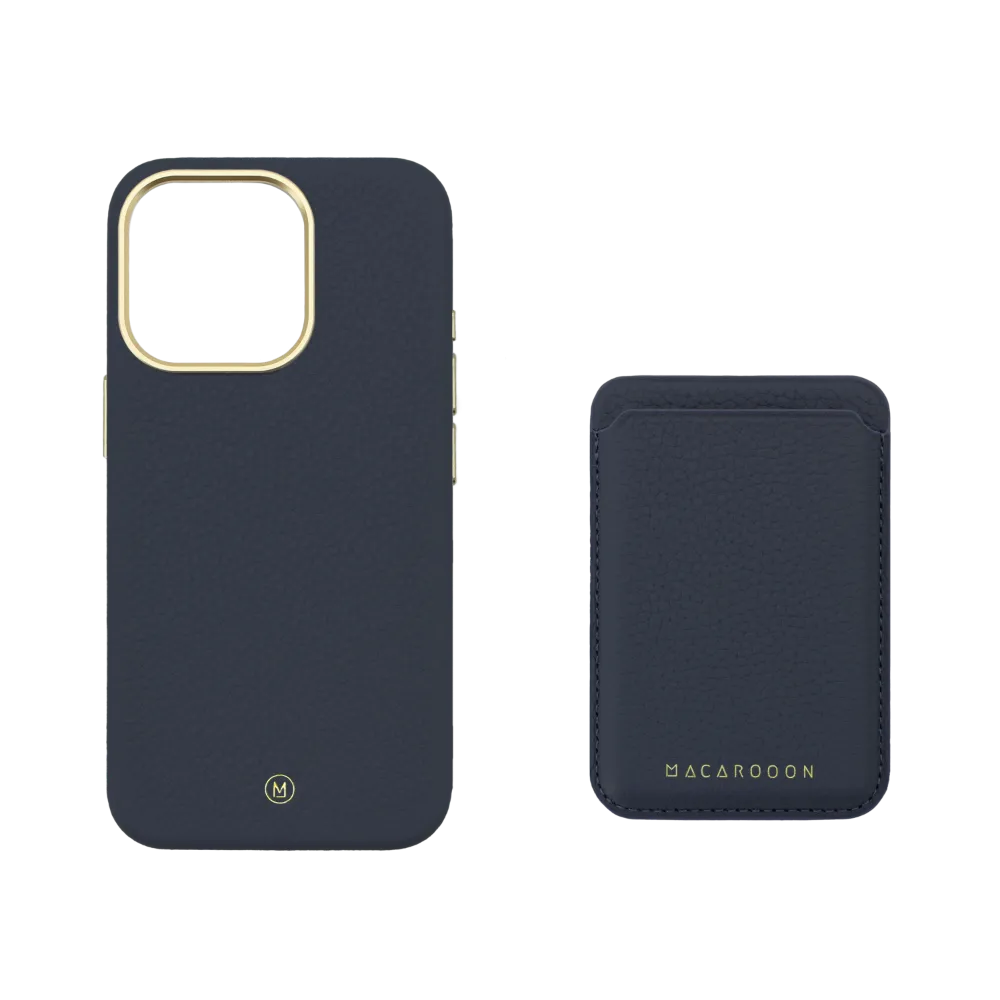 iPhone 16 Pro Max Leather MagSafe Case with Leather MagSafe Wallet Set
