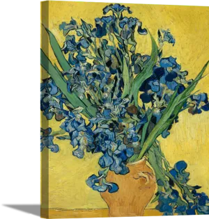 Irises in Yellow | Vincent Van Gogh Masters Classic Art in Gallery Wrapped Canvas | Various Sizes