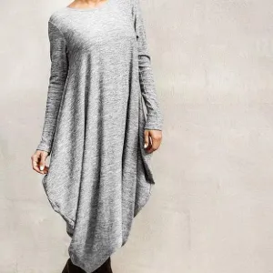 Irregular Plus Sizes Women Fall Long Dresses