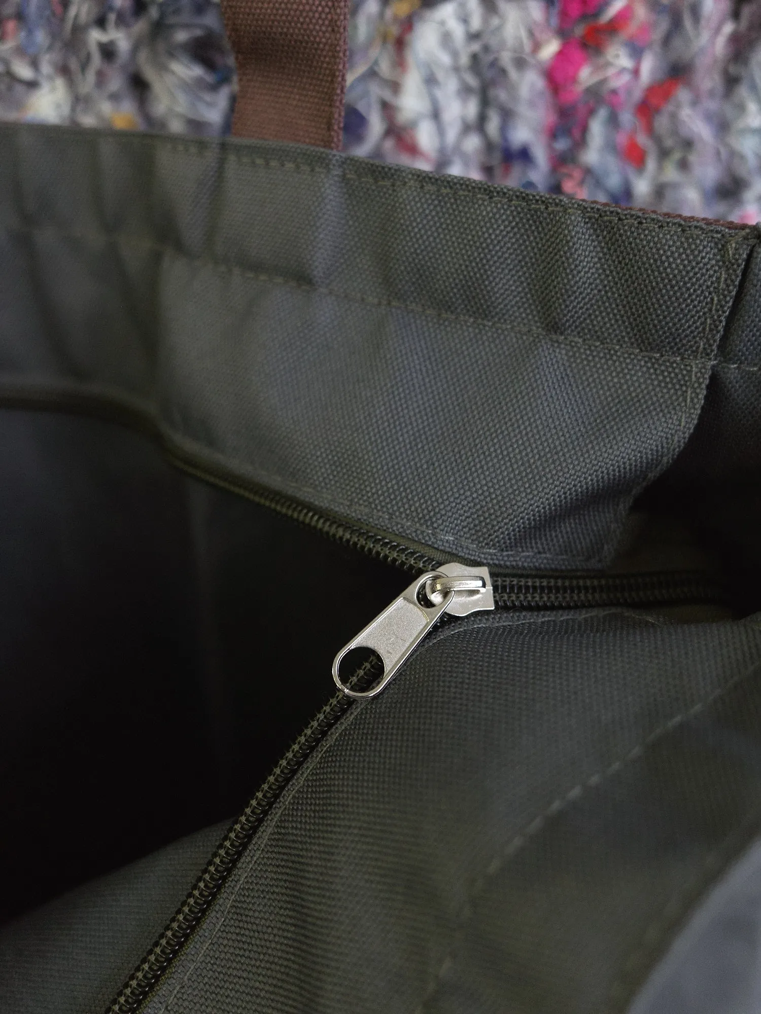 Issey Miyake Plantation 1990s dark green nylon tote bag