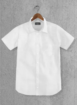 Italian Cotton Dobby Ishola White Shirt