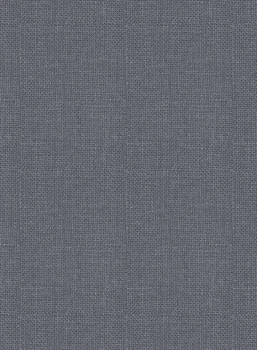 Italian Prato Gray Dobby Linen Highland Trousers