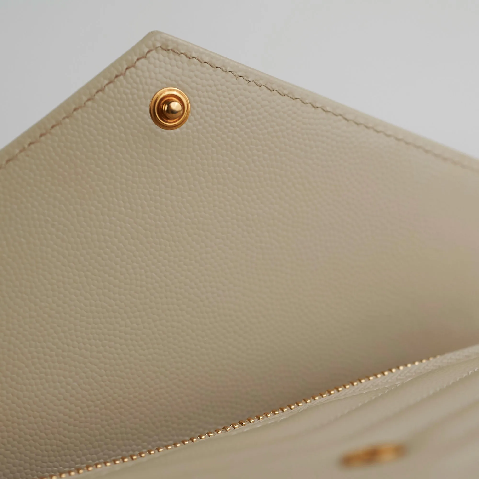 ITEM 24 - Saint Laurent Cassandre Envelope Cream Wallet On Chain WOC