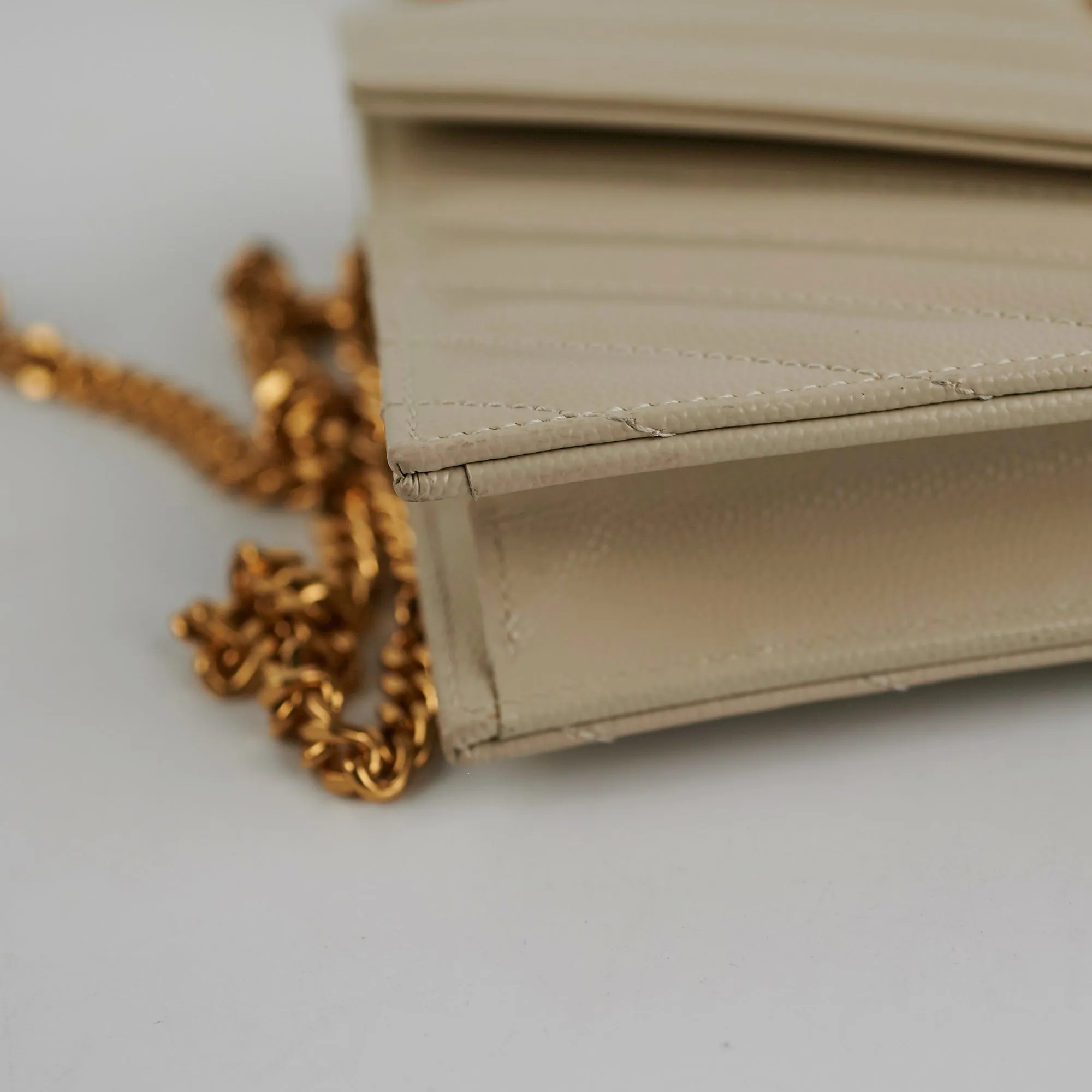 ITEM 24 - Saint Laurent Cassandre Envelope Cream Wallet On Chain WOC