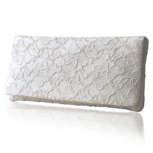 Ivory lace bridal wedding clutch handbag ASTRID