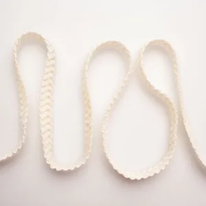 Ivory Velvet Chevron Pleated Trim