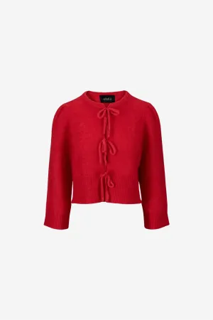 Ivy chunky cardigan Bright red