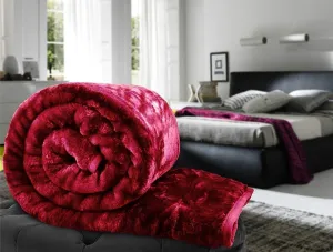J SHREE Double Bed Blanket Mink Blanket for Heavy Winter Ac Solid Double Bed Blanket Super Soft Light Winter Blanket,Lightweight.
