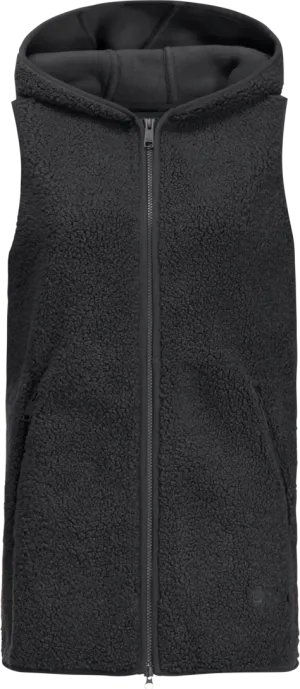 Jack Wolfskin Women&#x27;s High Curl Long Vest Black | Buy Jack Wolfskin Women&#x27;s High Curl Long Vest Black here | Outnorth