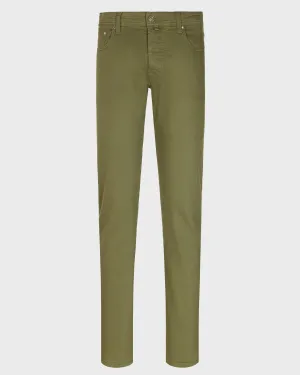 Jacob Cohen bard MILITARY GREEN gabardine stretch