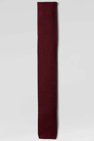 Jagger Burgundy Knitted Tie - ARCHIVE