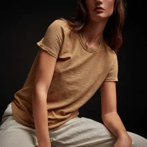 James Perse Sheer Slub Crew Neck Tee