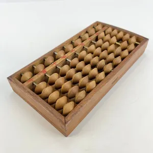 Japanese Abacus Short Wooden Soroban 54 Bead 8”W 8 Decimal places.