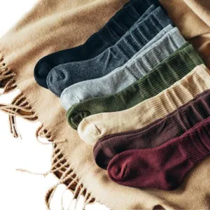 Japanese Thickened Thick Needle Solid Color Retro Color Candy Color Pile Socks Socks Socks in Tube Socks Random Delivery S (1-3 years old) NP- H7TWA-901