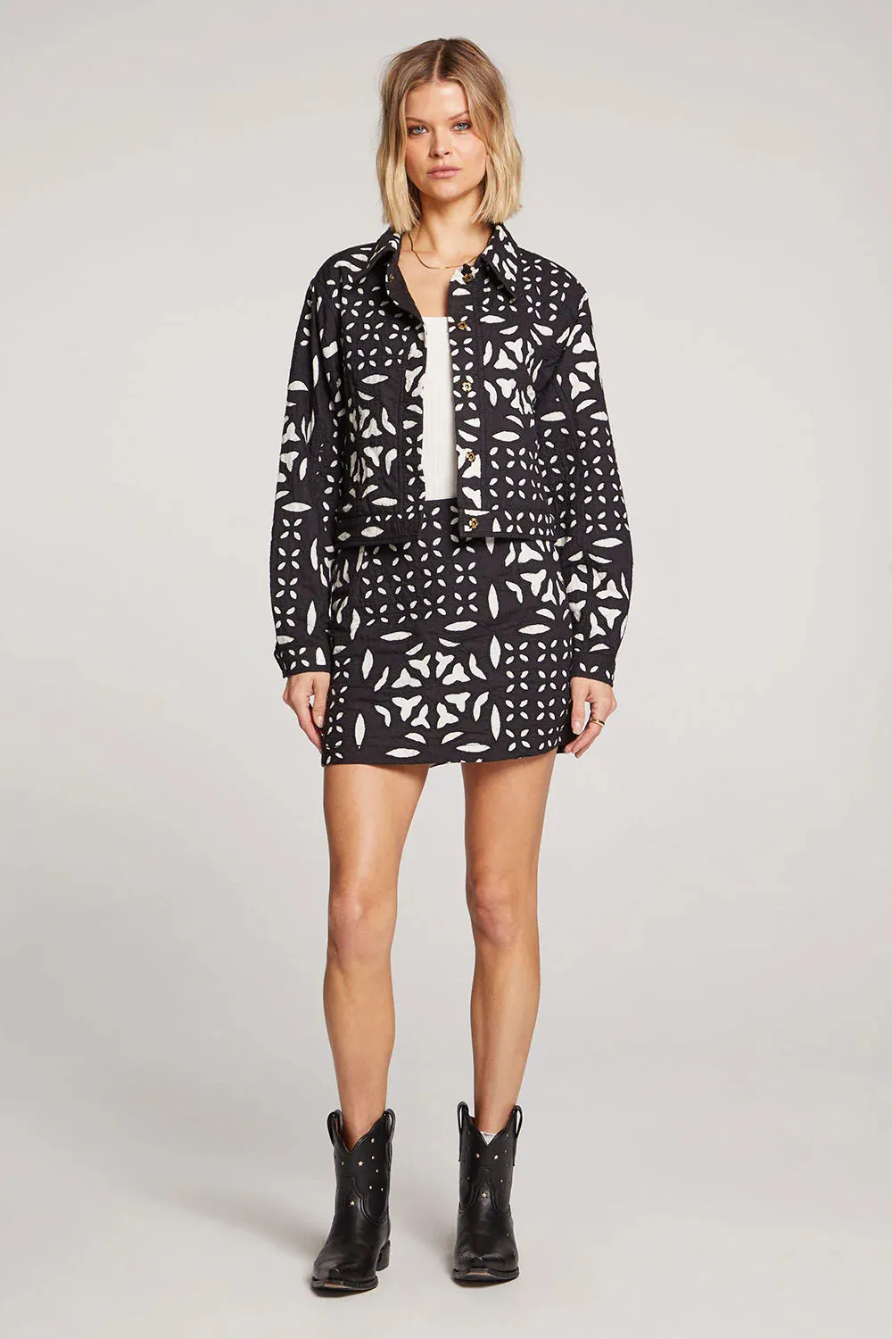 Jayme Jacket - Geometric Black