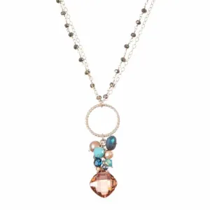 Jeanie Gemstone Statement Necklace 24-26