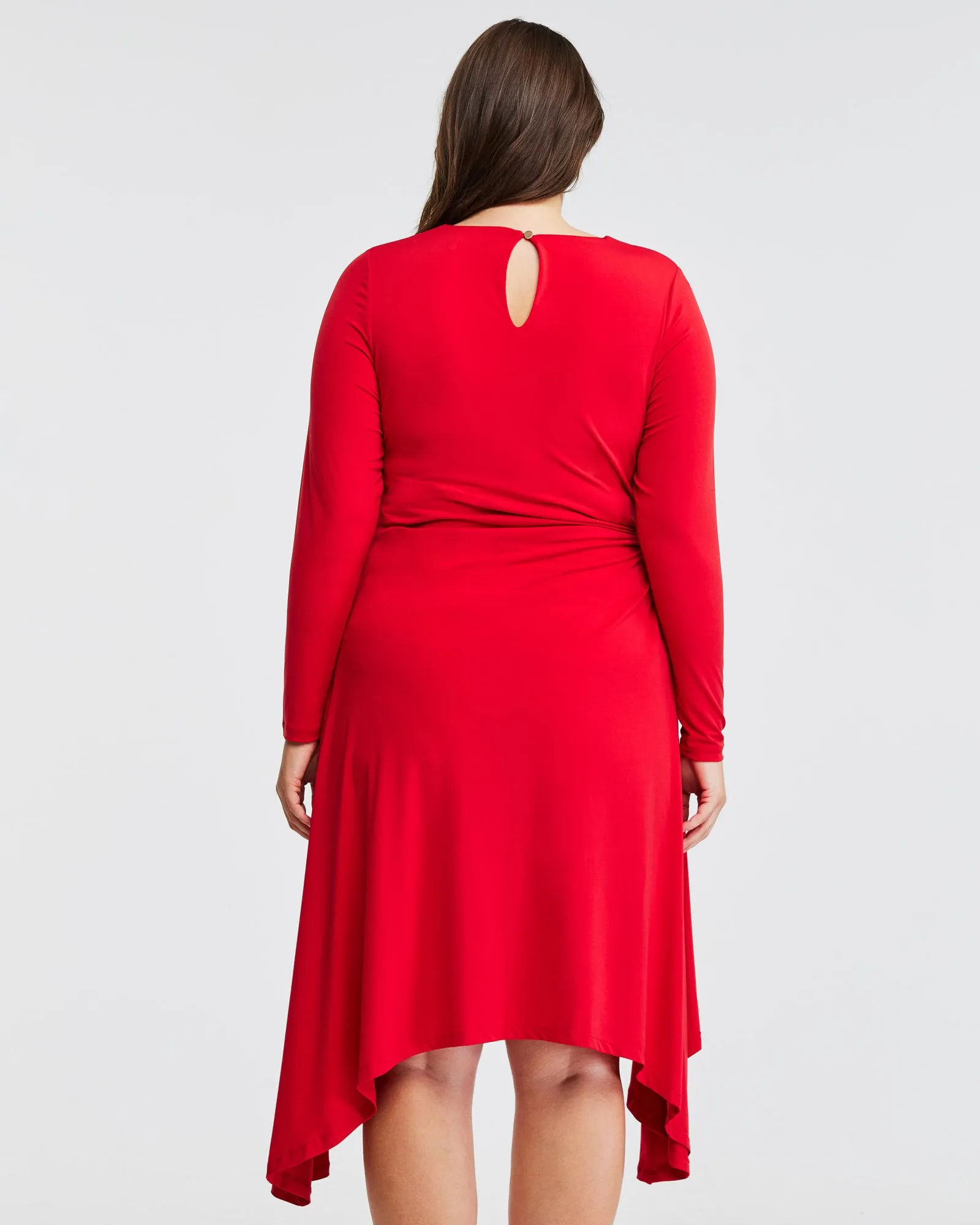 Jersey Ruched Dress | SCARLET RED