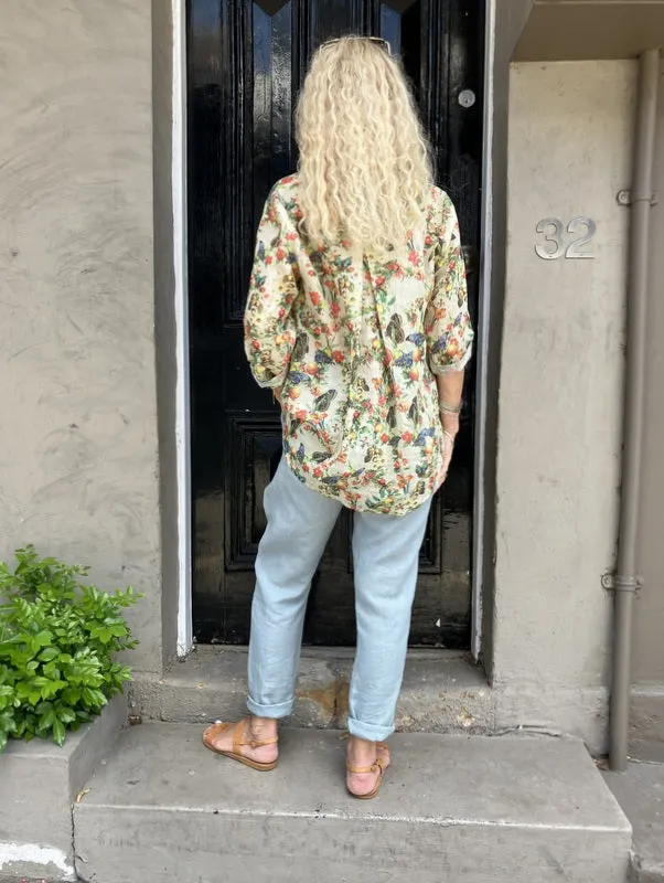 Jiva Mimi Pant - Narrow Leg Linen - Eggshell