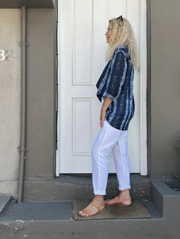 Jiva Mimi Pant - Narrow Leg Linen - White