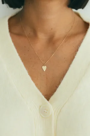 JJ x Chantel Carreira Personalized Gold Elongated Heart Necklace