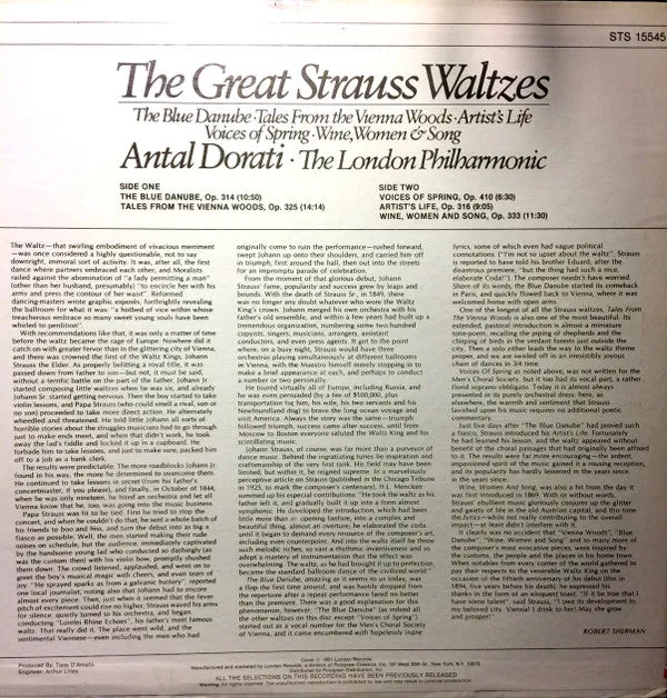 Johann Strauss Jr. - The Great Strauss Waltzes (LP, Album) (VG )