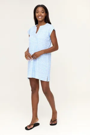 Josie Dress - Lavender Chalk Stripe
