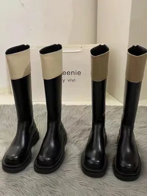 Joskaa Platform Colorblock Rider Boots