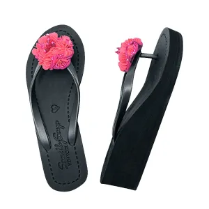 【JP】Noho (Pink Flower) - Women's Mid Wedge -Japan Stock