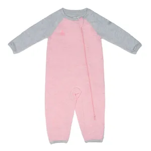 Juddlies Raglan Organic Playsuit - Dogwood Pink (S)