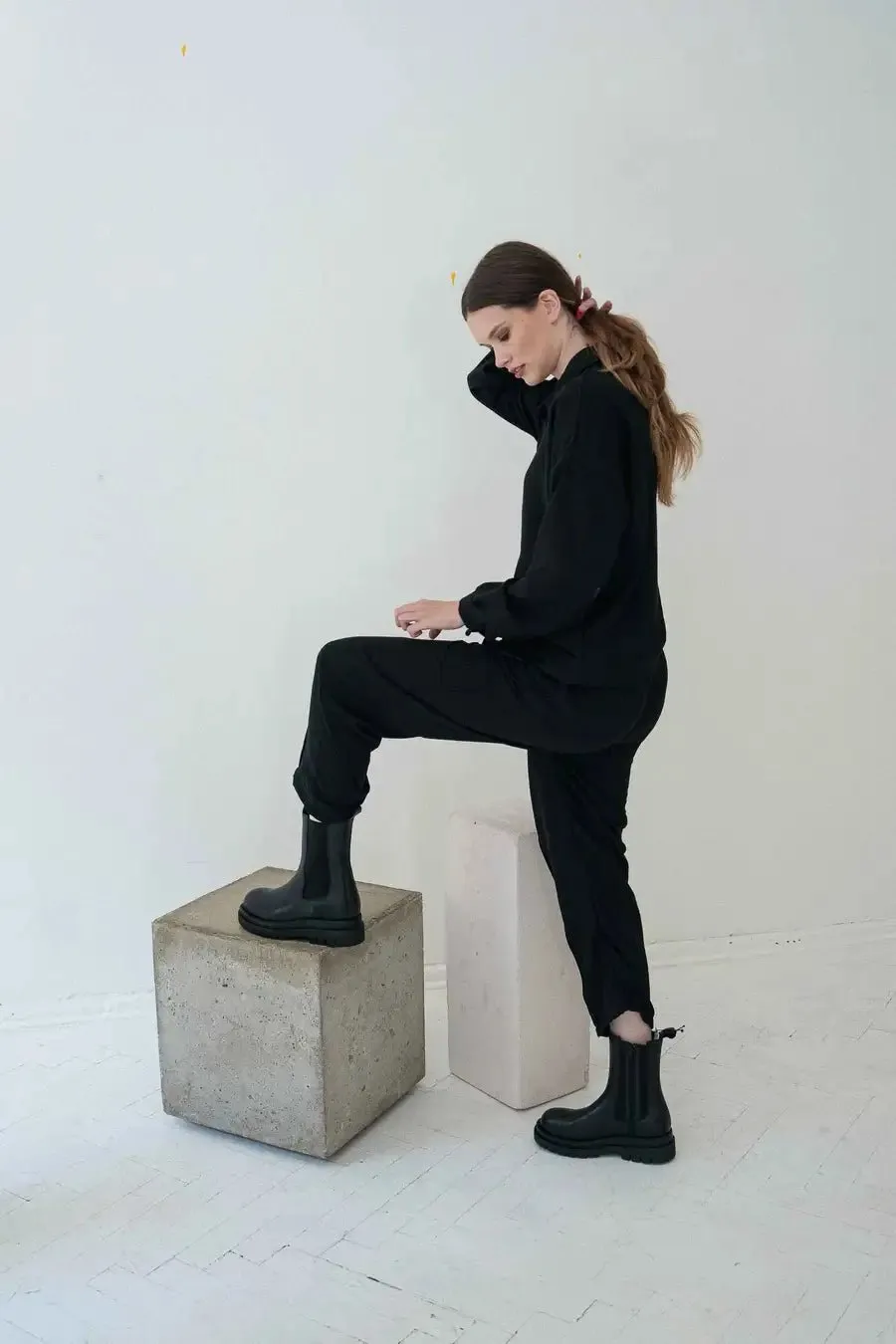 Juodi Chelsea Odiniai Aulinukai - Black Chelsea leather boots