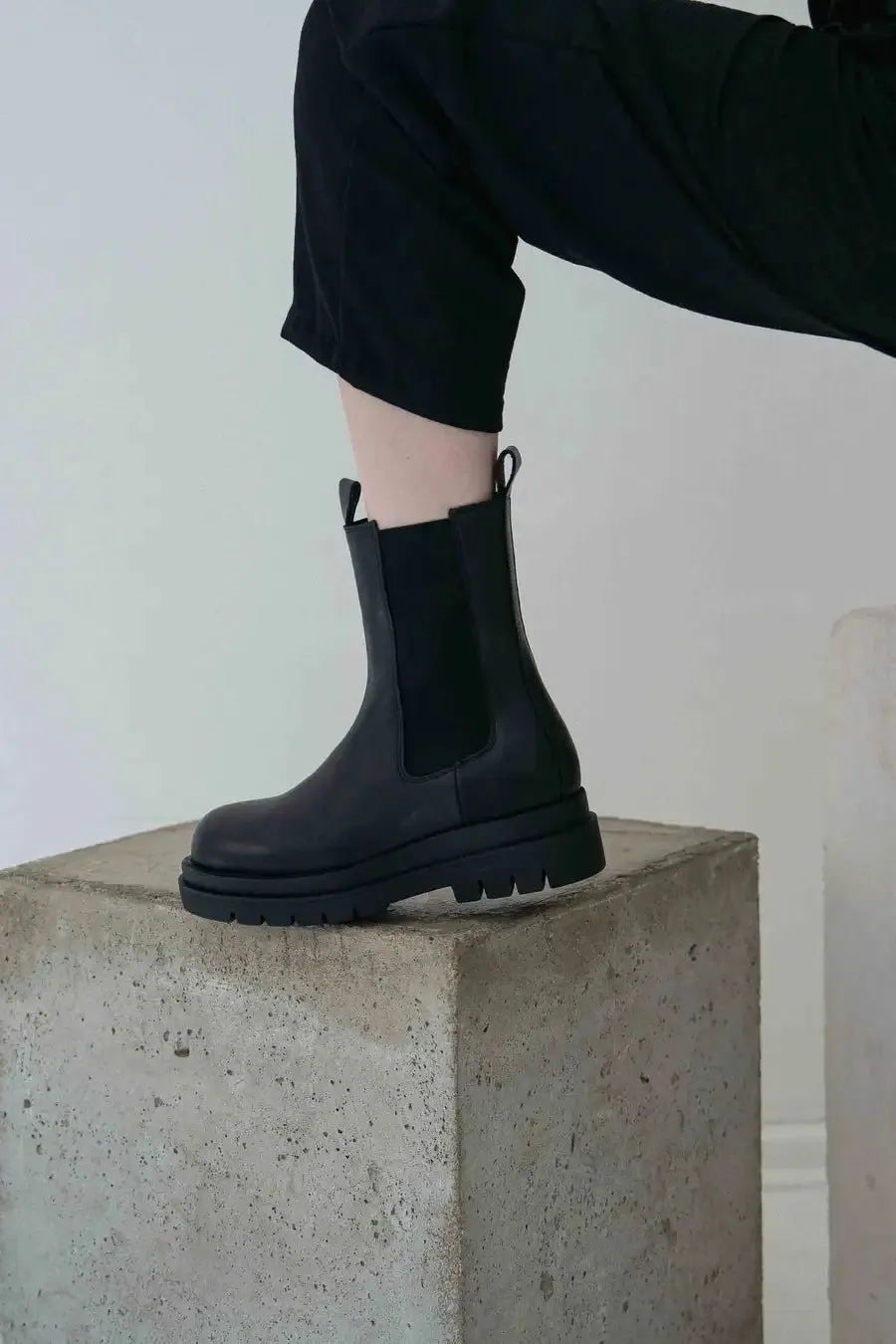 Juodi Chelsea Odiniai Aulinukai - Black Chelsea leather boots