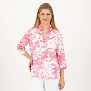 Just White Floral Blouse - Style J1926 (Pink)