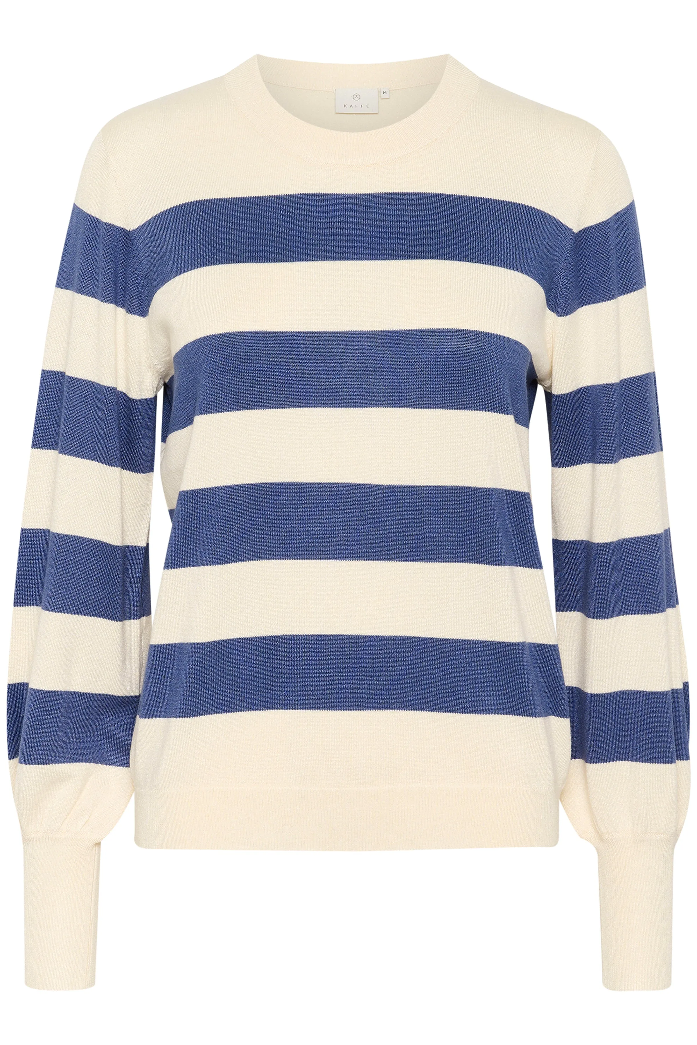 Kaffe KAlizza striped pullover turtledove/blue