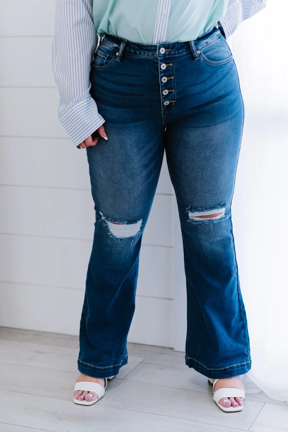 Kancan Denim Skies Flare Jeans