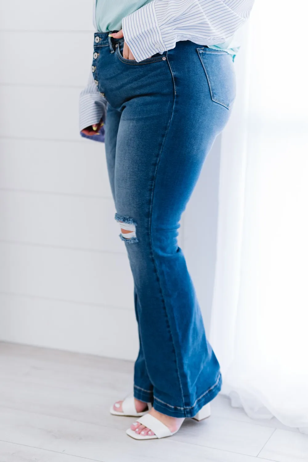 Kancan Denim Skies Flare Jeans