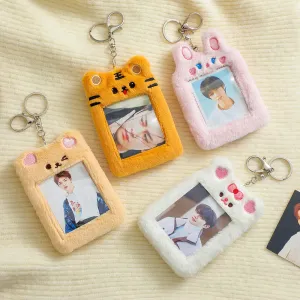 Kawaii Plush Photocard ID Holder Cute