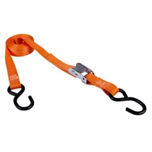 Keeper 1" X 15' Cam Buckle Tie-Down, S-Hooks, 400 Lbs. Wll