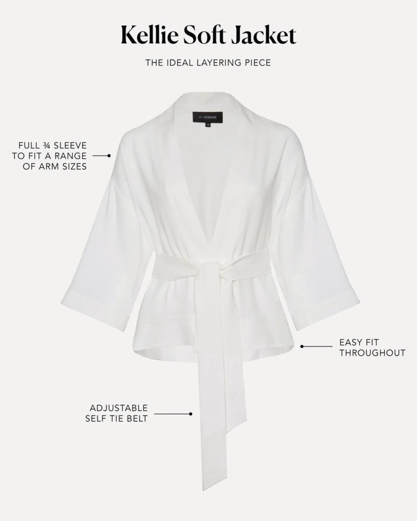 Kellie Soft Jacket | Blanc De Blanc