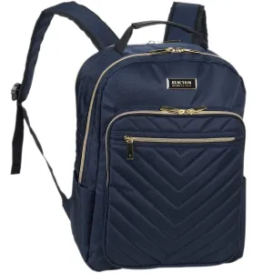 Kenneth Cole Reaction | Quilted 15-Inch Laptop & Tablet Fashion Travel Backpack | Navy