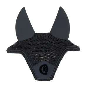 Kentucky Horsewear Wellington Soundless 3D Logo Fly Veil - Black