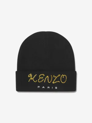 KENZO Kids Logo Beanie Hat in Grey