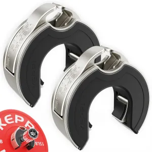 KeppiFitness Barbell Clips (Silver Black)