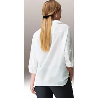 Ketty More Women Collar Neck Folded Cuff Casual Shirt-KMWSB743