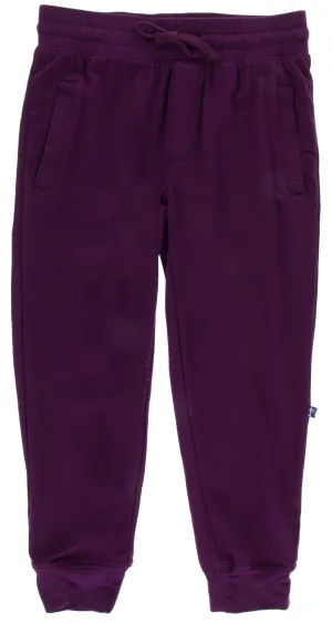 KicKee Pants Solid Wine Grapes Performance Jersey Tapered Pants