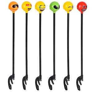 Kicko Emoticon Grabber Emoji Pick-up Tool- Pack of 12 Smiling Ideas, Fun Party Prize