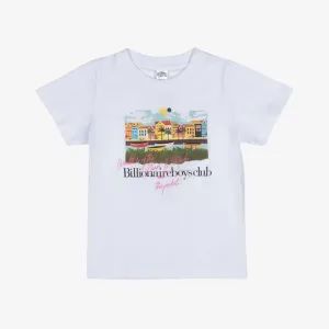 kids billionaire boys club greetings s/s knit (white)